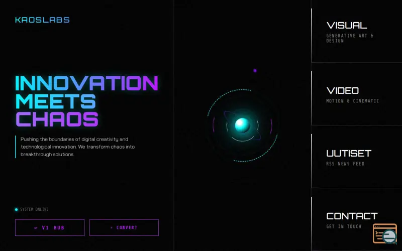Screenshot of Kaoslabs