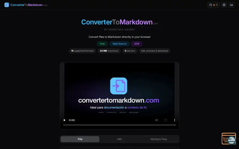 Screenshot of ConverterToMarkdown