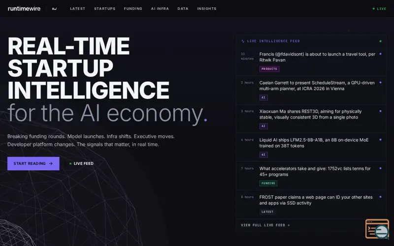 Screenshot of RuntimeWire