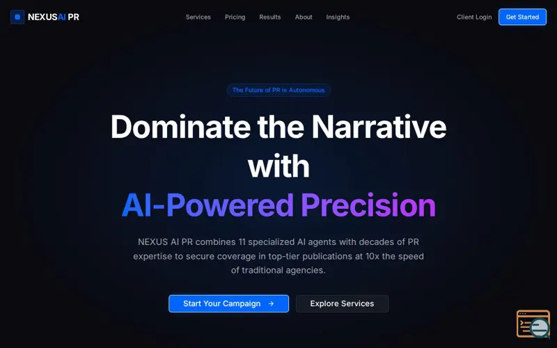 Screenshot of NEXUS AI PR
