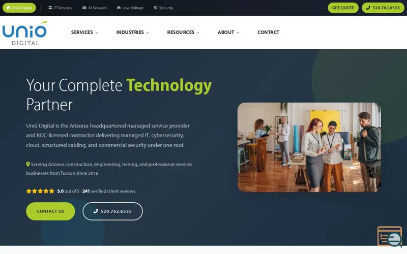 Screenshot of Unio Digital, a launch using Canva
