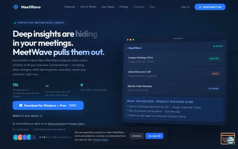 Screenshot of MeetWave