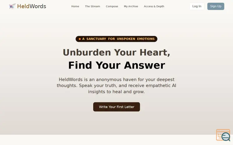 Screenshot of HeldWords, a launch using Chart.js