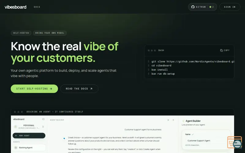 Screenshot of Vibesboard