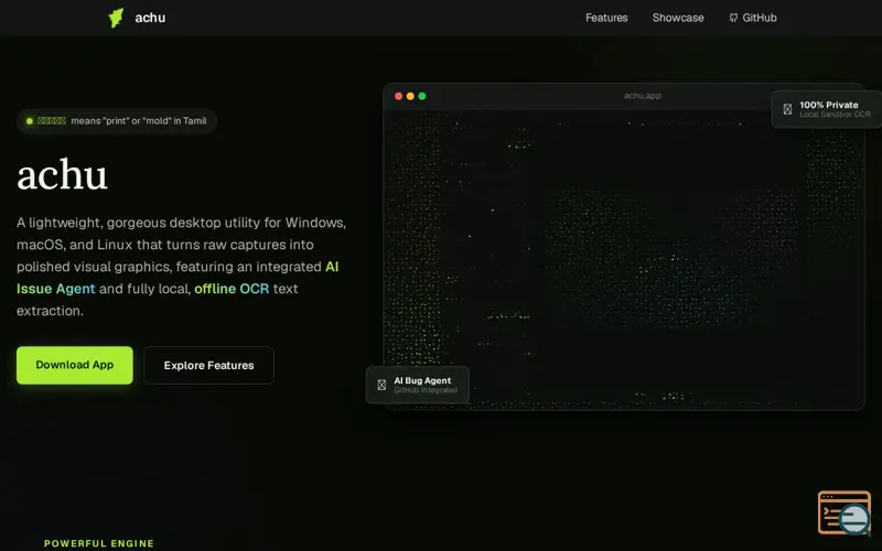 Screenshot of Achu.app