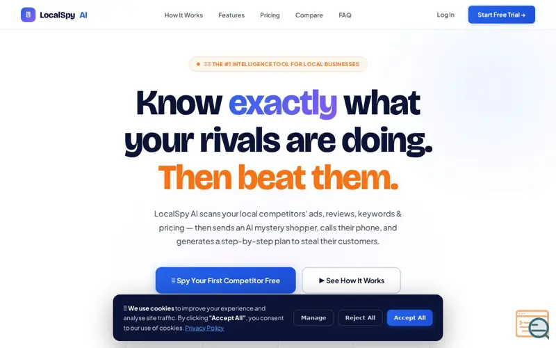 Screenshot of LOCALSPY AI