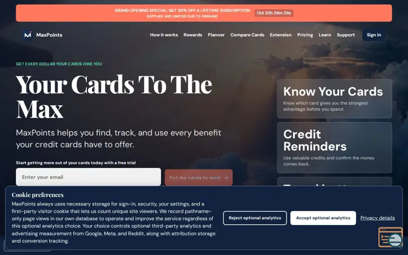Screenshot of MaxPoints