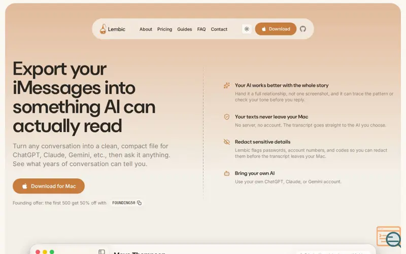 Screenshot of Lembic