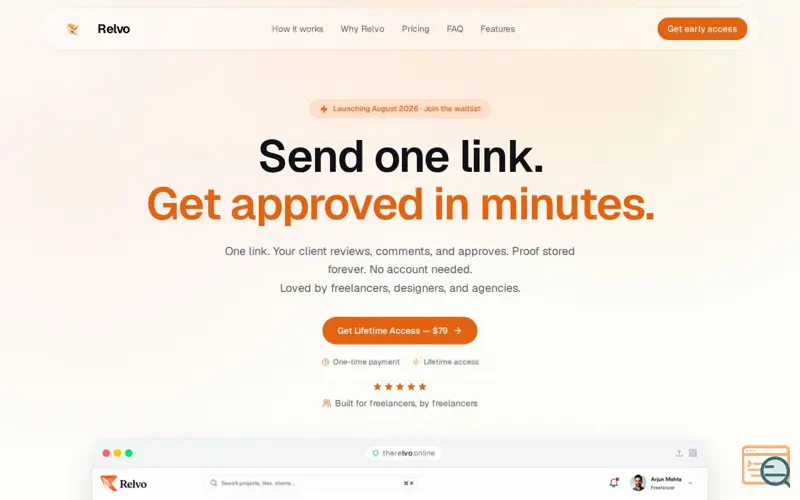 Screenshot of Relvo