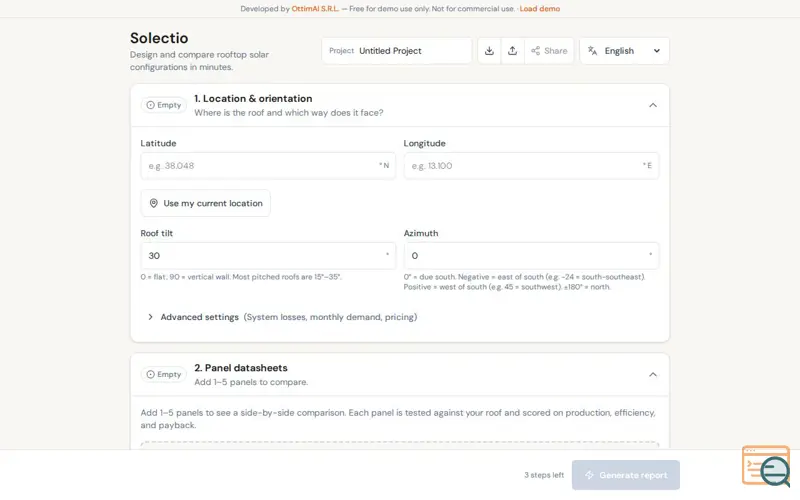 Screenshot of Solectio