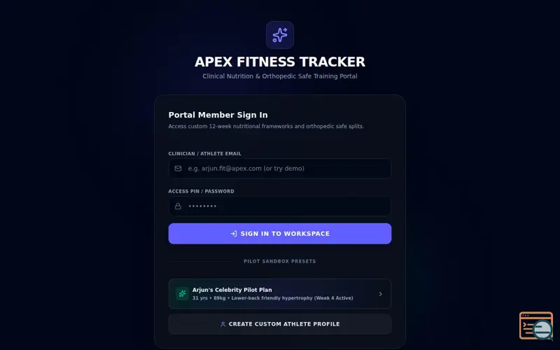 Screenshot of Health Tracker & Planner