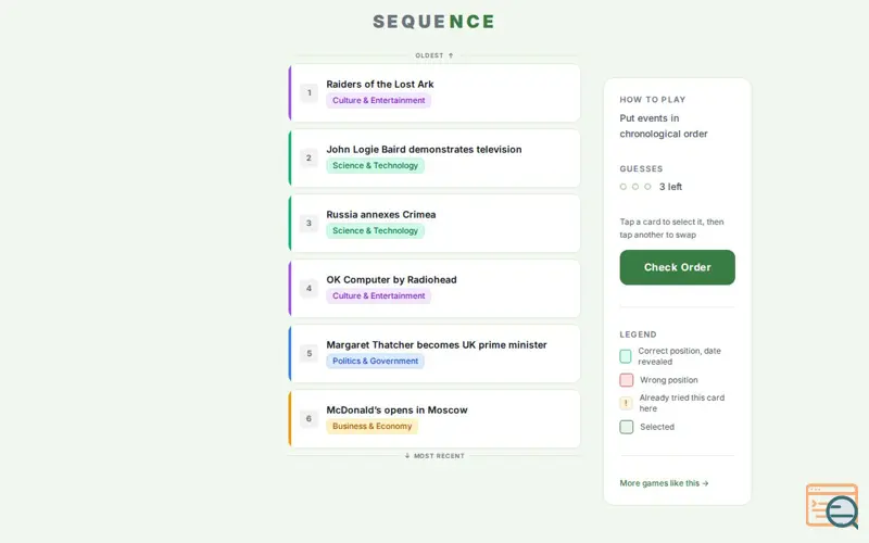 Screenshot of Sequence