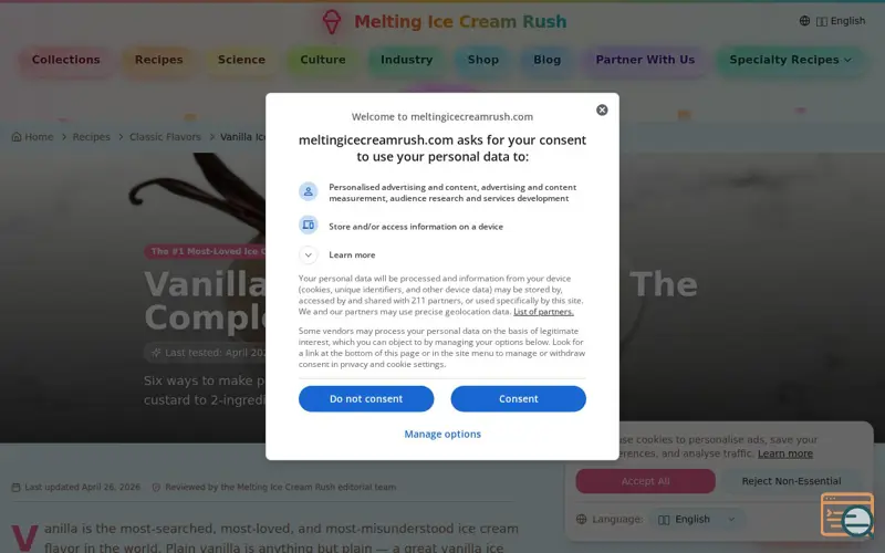 Screenshot of Vanilla Ice Cream, Perfected