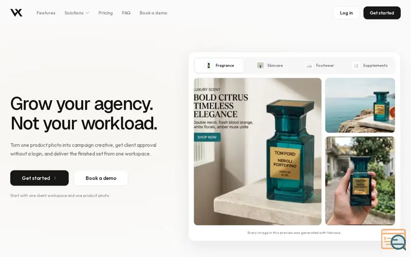 Screenshot of Creative Production for Agencies | Velnoxa