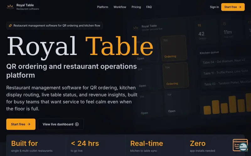 Screenshot of Royal Table