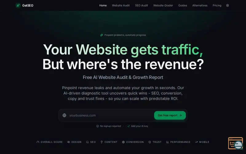Screenshot of AI Growth Auditor | Automated Business Diagnostics & SEO