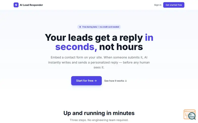 Screenshot of Ai Lead Responder