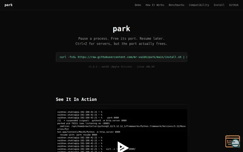 Screenshot of park