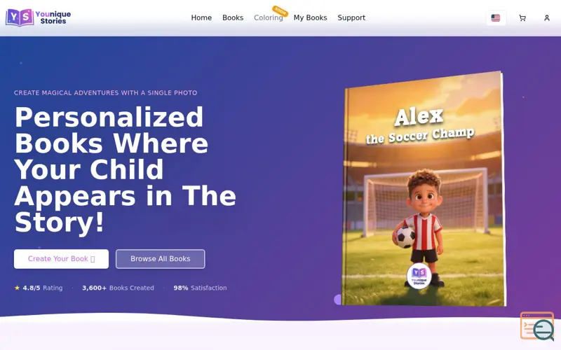 Screenshot of PersonalizedTale