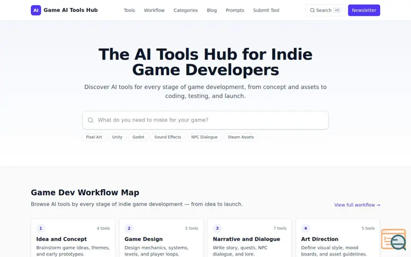 Screenshot of Game AI Tools