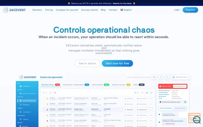 Screenshot of 24Cevent