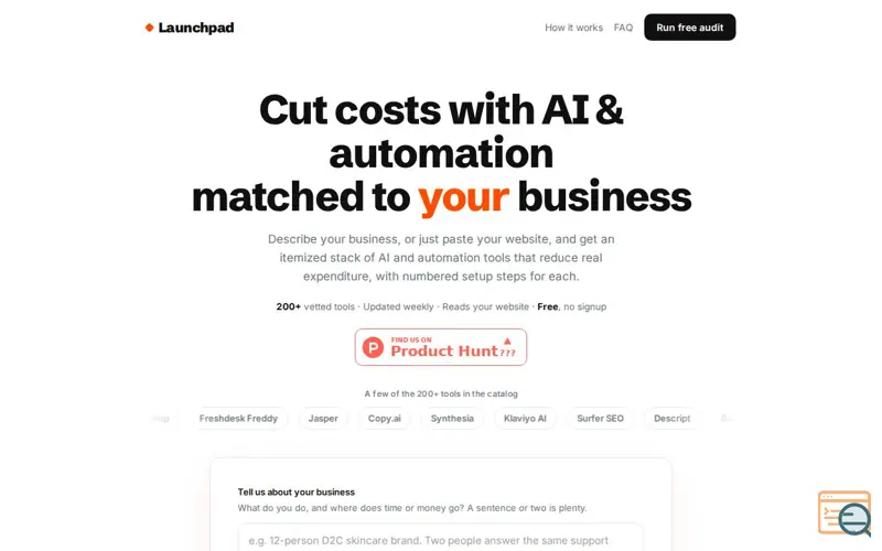 Screenshot of Launchpad