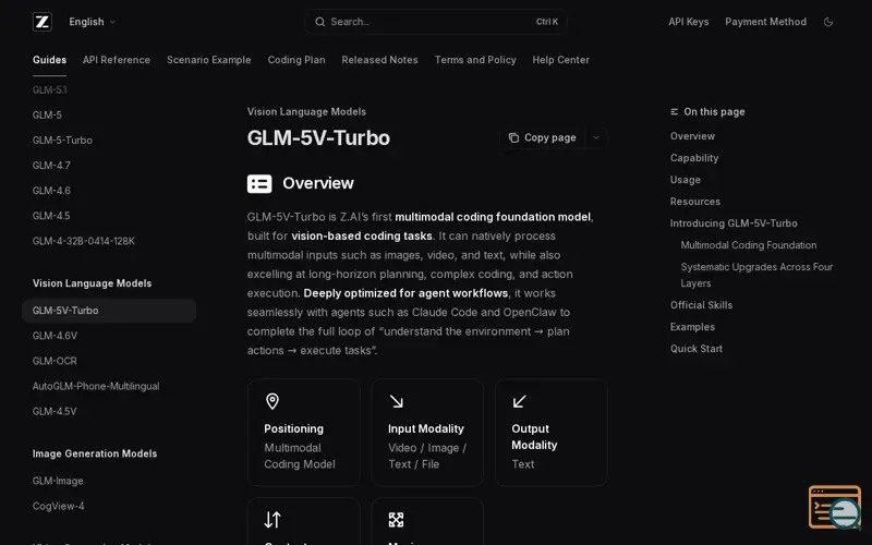 Screenshot of GLM-5V-Turbo