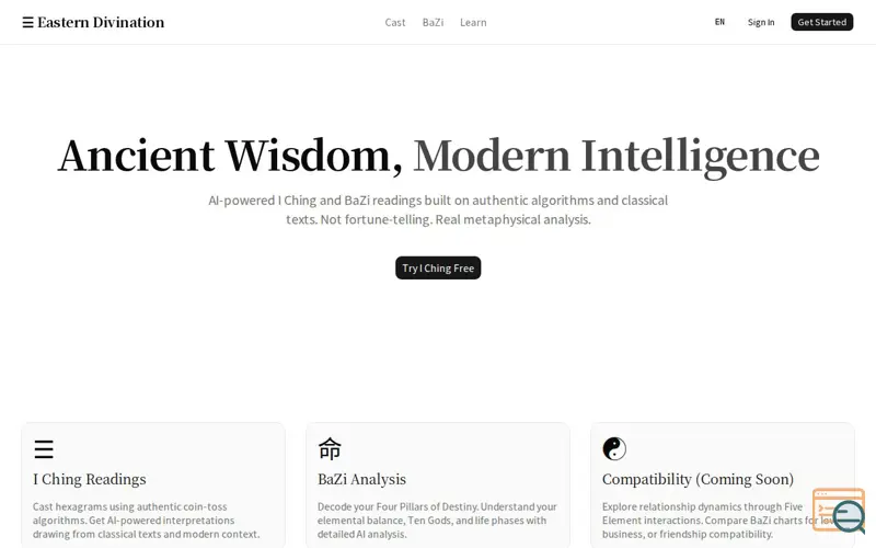 Screenshot of Eastern Divination