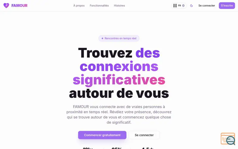 Screenshot of FAMOUR