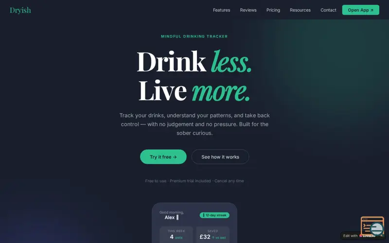 Screenshot of Dryish