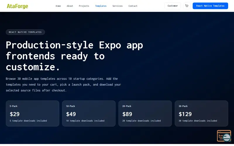 Screenshot of AtaForge