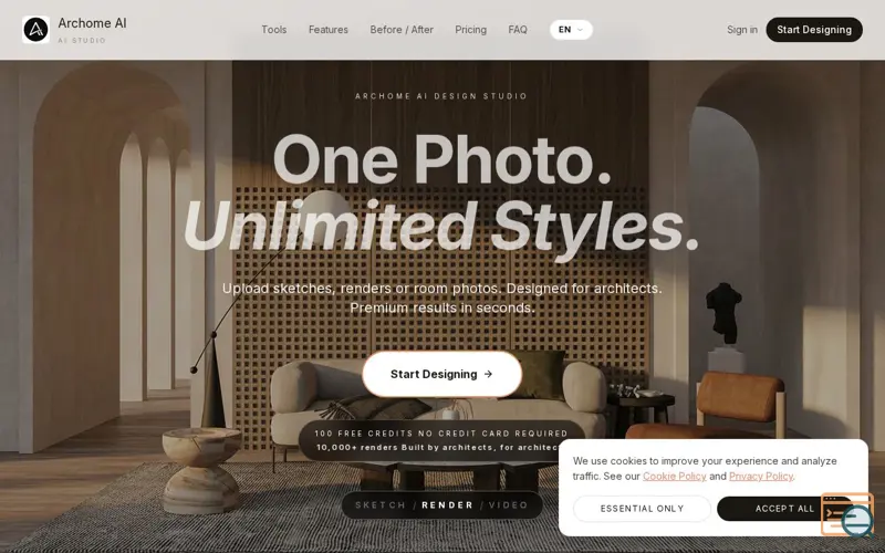 Screenshot of Archome AI