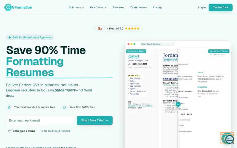 Screenshot of CVFormatter