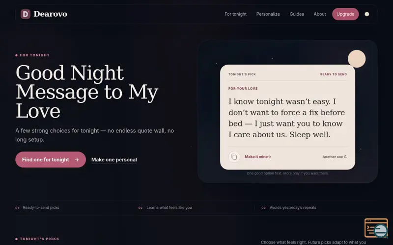 Screenshot of Dearovo
