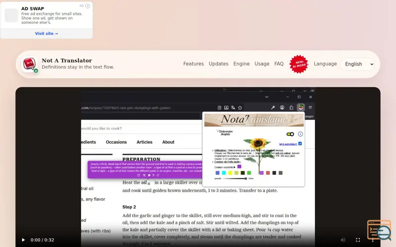 Screenshot of Not A Translator