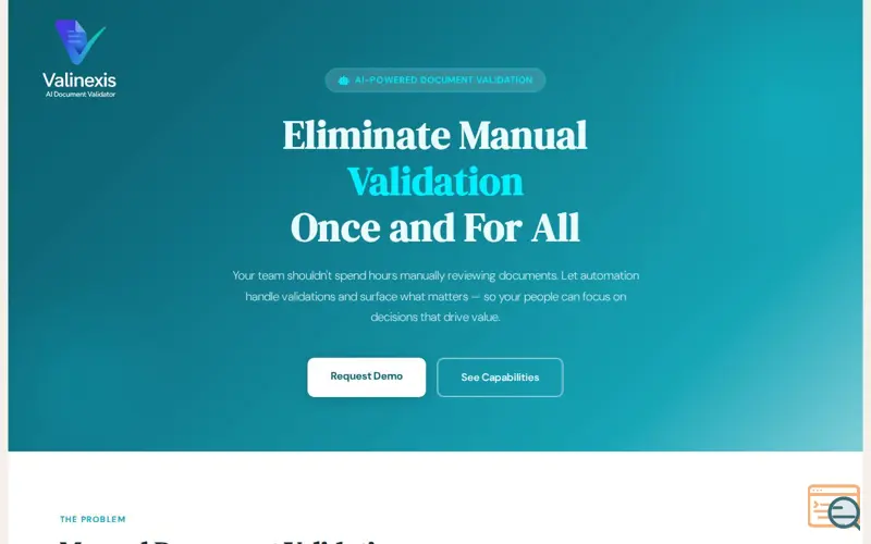 Screenshot of Valinexis