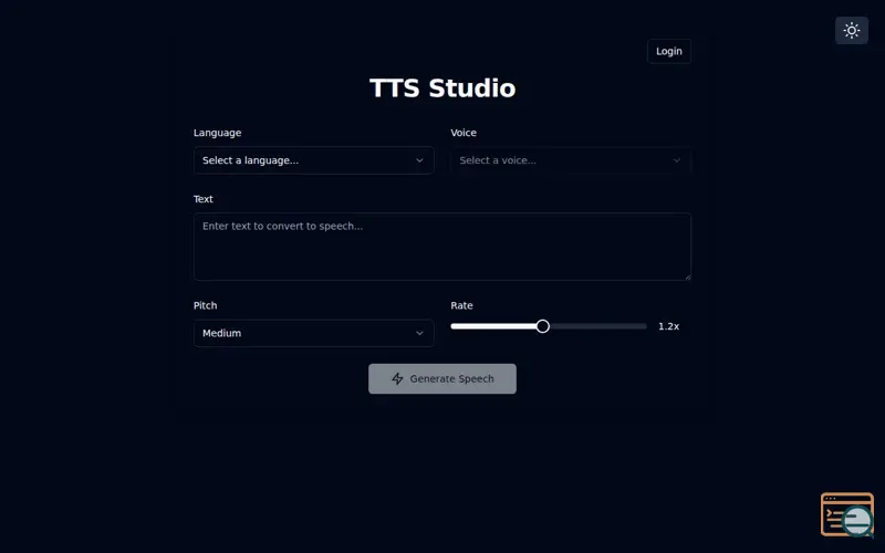 Screenshot of Tts