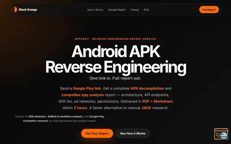 Screenshot of APK Teardown — AppXray