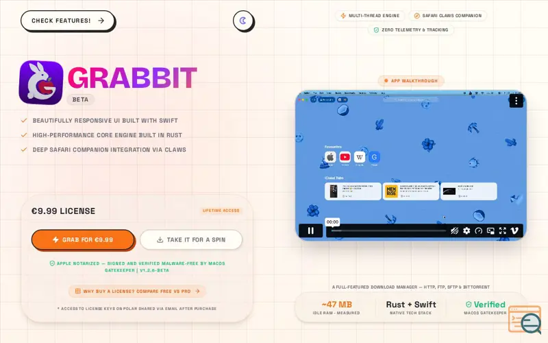 Screenshot of Grabbit