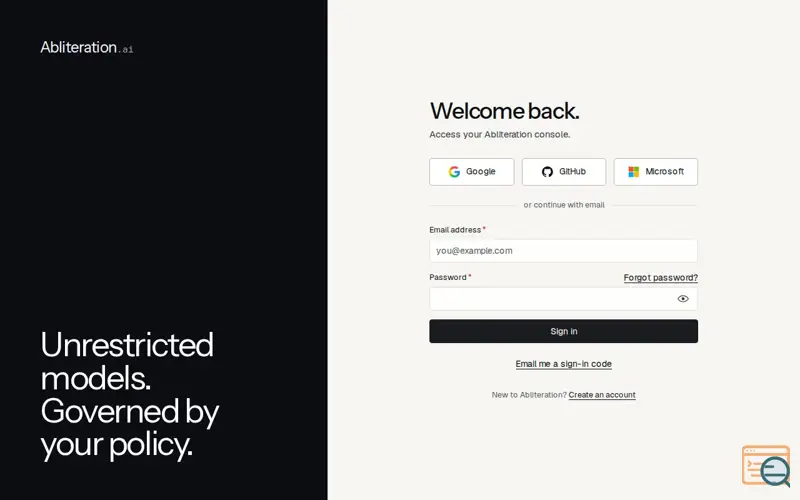 Screenshot of Abliteration