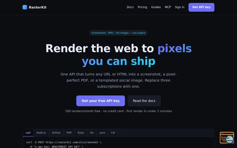 Screenshot of RasterKit
