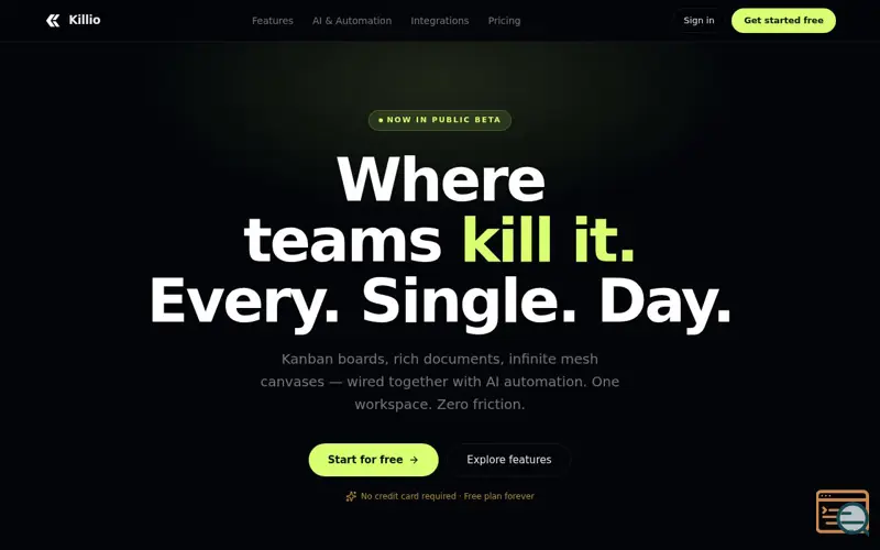 Screenshot of Killio