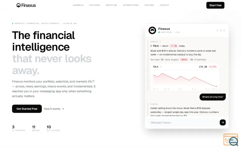 Screenshot of Finaxus