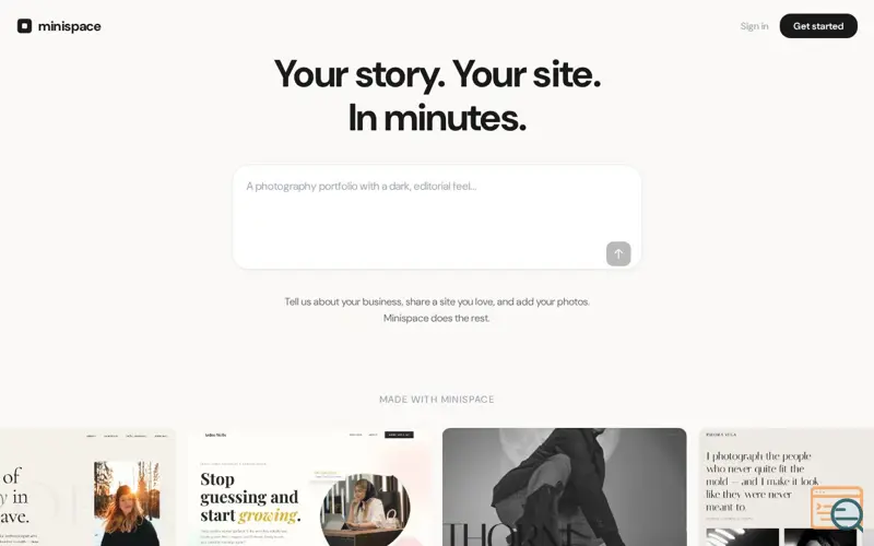 Screenshot of minispace