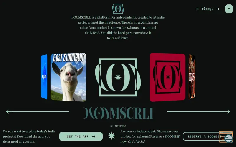 Screenshot of DOOMSCRLL