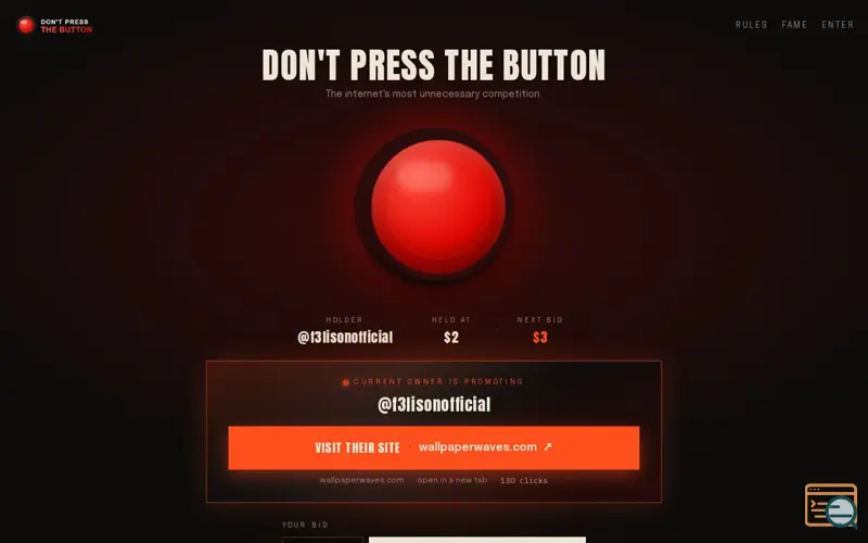 Screenshot of Don't Press The Button