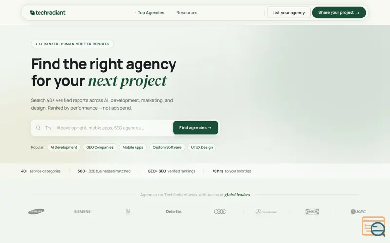 Screenshot of Techradiant