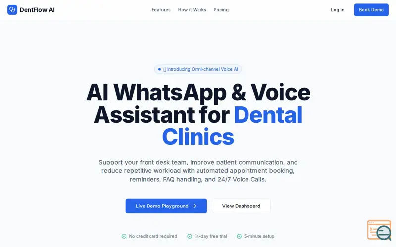 Screenshot of DentFlow AI