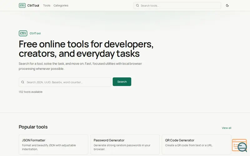 Screenshot of CtrlTool