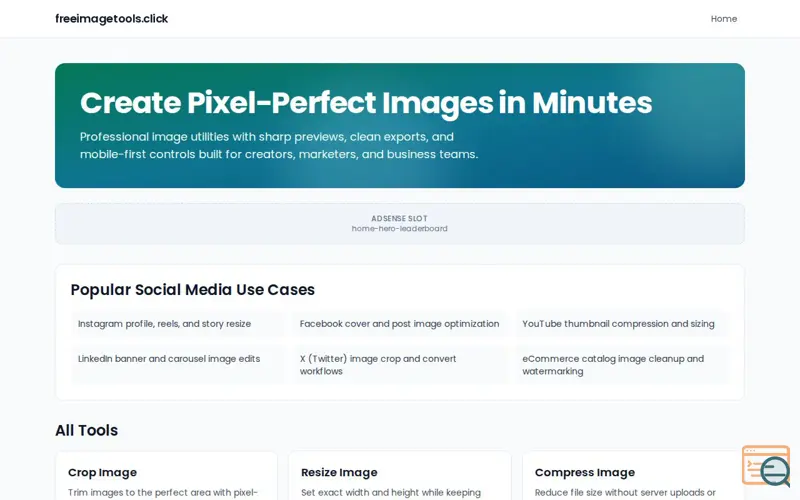 Screenshot of freeimagetools.click